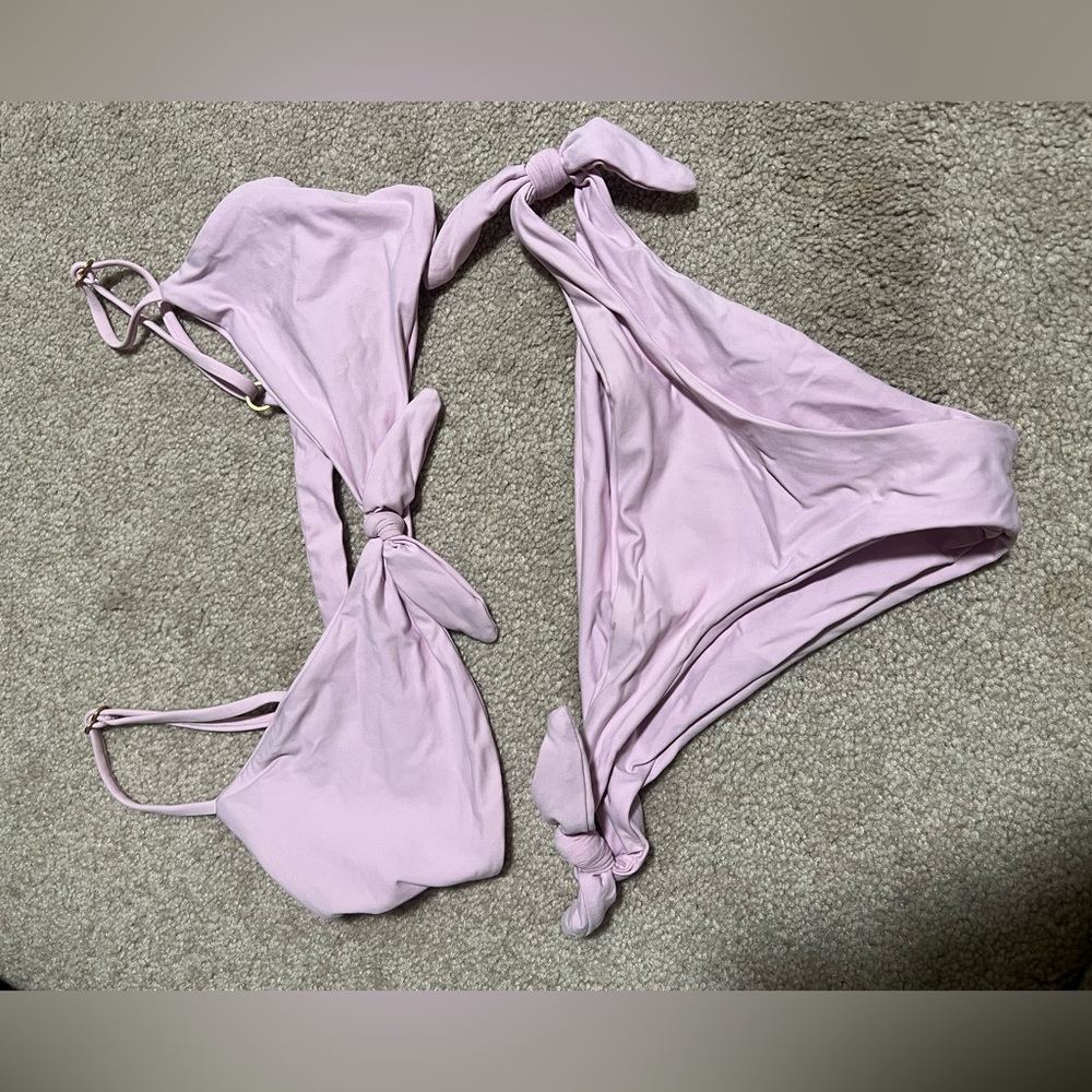 L space tie ligh pink swimsuit